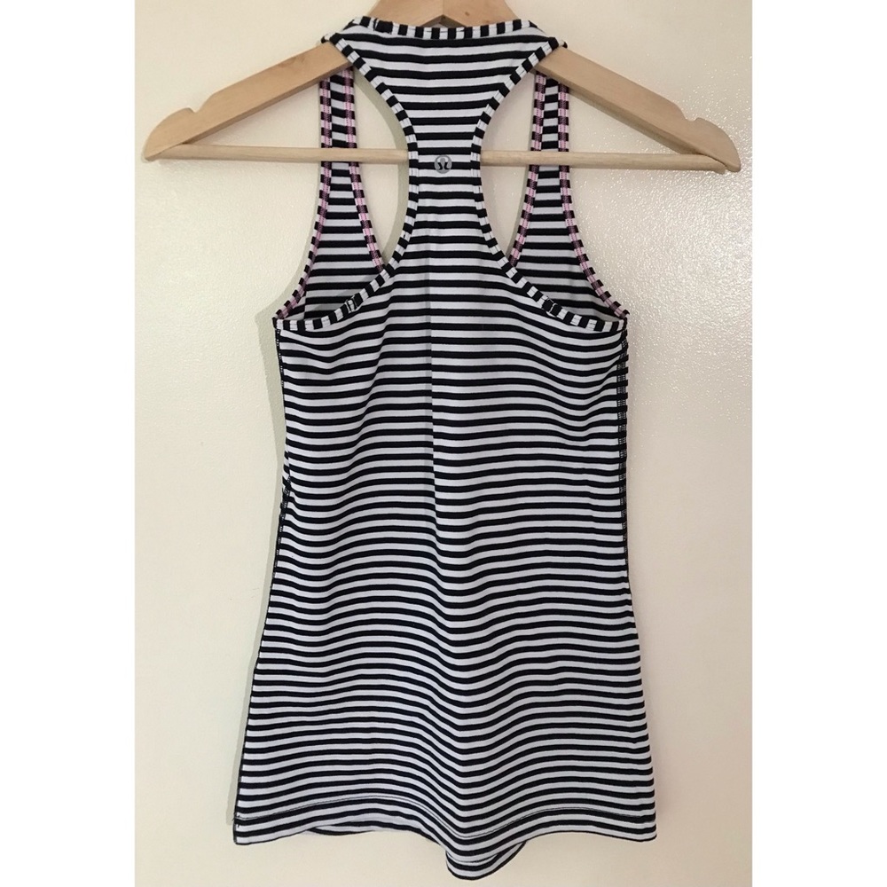Lululemon • 2 • Striped Black White Racerback Tank Top - Picture 2 of 2